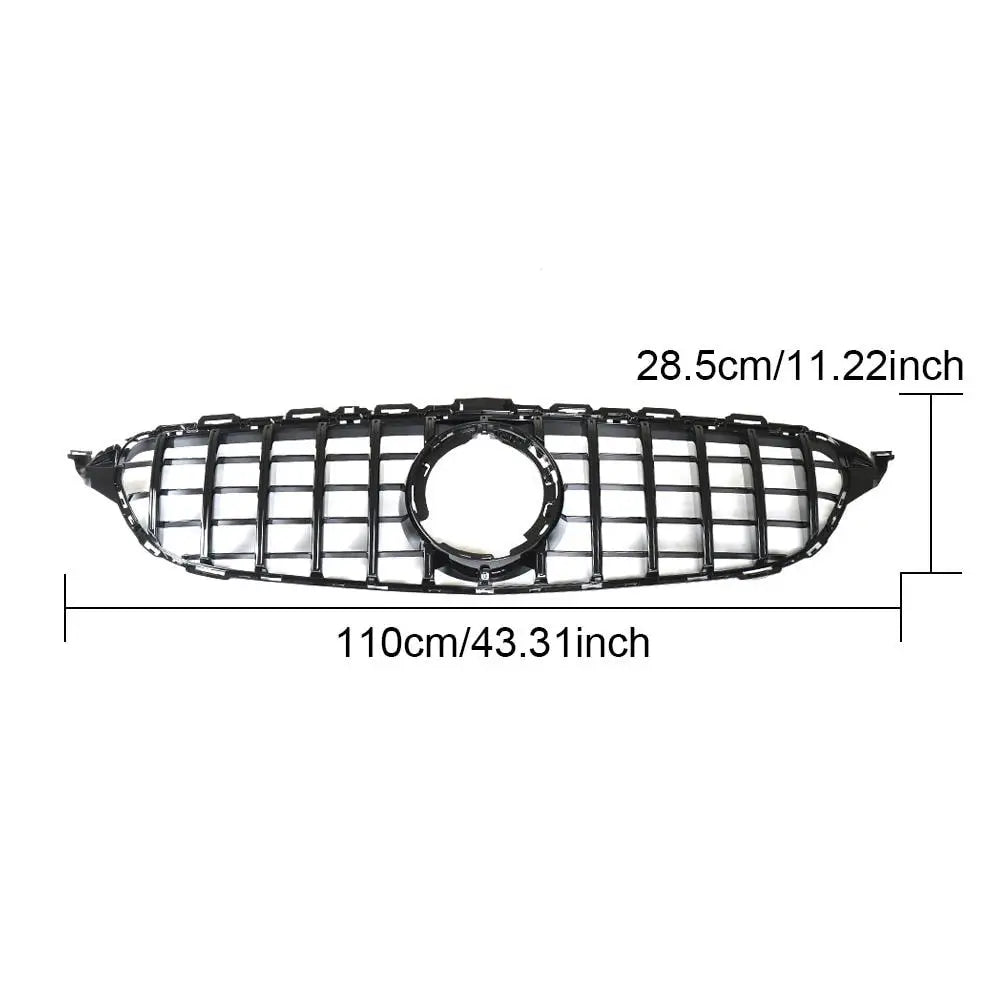 Mercedes Benz C-Class W205 C205 Sport 2Door 4Door 2019-2020 Front Grille Glossy Black ABS-Ahacarbon