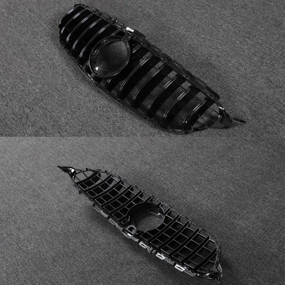 Mercedes Benz C-Class W205 C205 Sport 2Door 4Door 2019-2020 Front Grille Glossy Black ABS-Ahacarbon