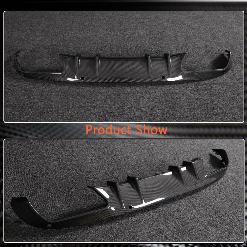 Mercedes Benz C Class W205 C160 C180 C200 C300 Base Sedan 4Door 2015-2019 Rear Bumper Diffuser Carbon Fiber-Ahacarbon