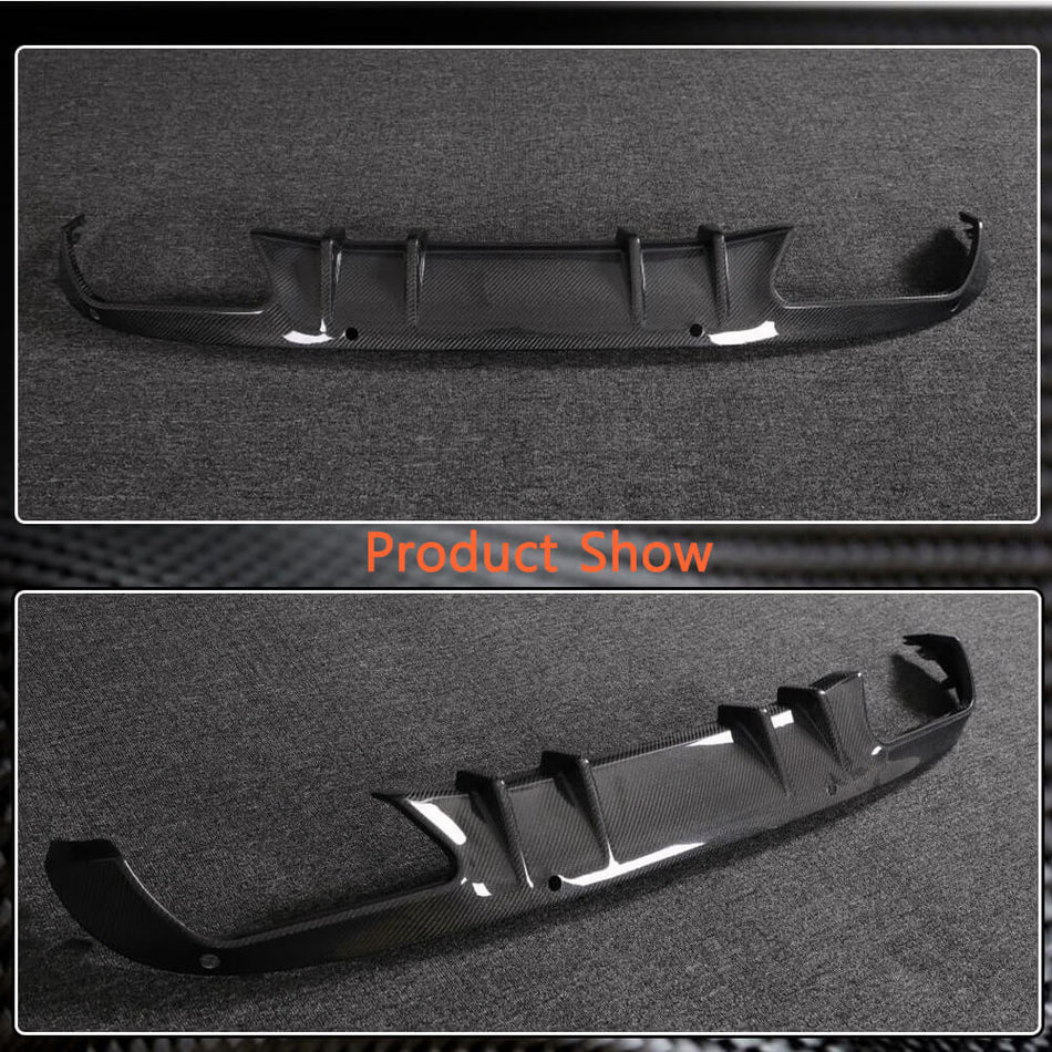 Mercedes Benz C Class W205 C160 C180 C200 C300 Base Sedan 4Door 2015-2019 Rear Bumper Diffuser Carbon Fiber-Ahacarbon
