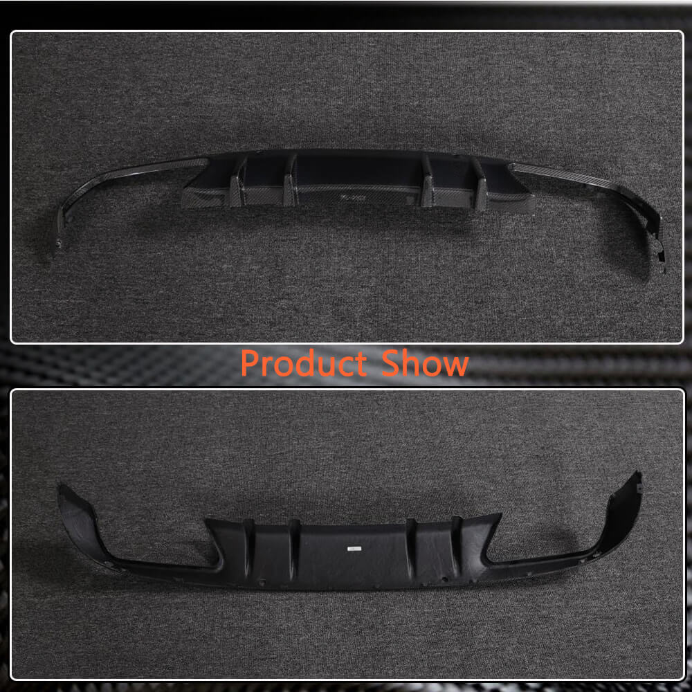 Mercedes Benz C Class W205 C160 C180 C200 C300 Base Sedan 4Door 2015-2019 Rear Bumper Diffuser Carbon Fiber-Ahacarbon