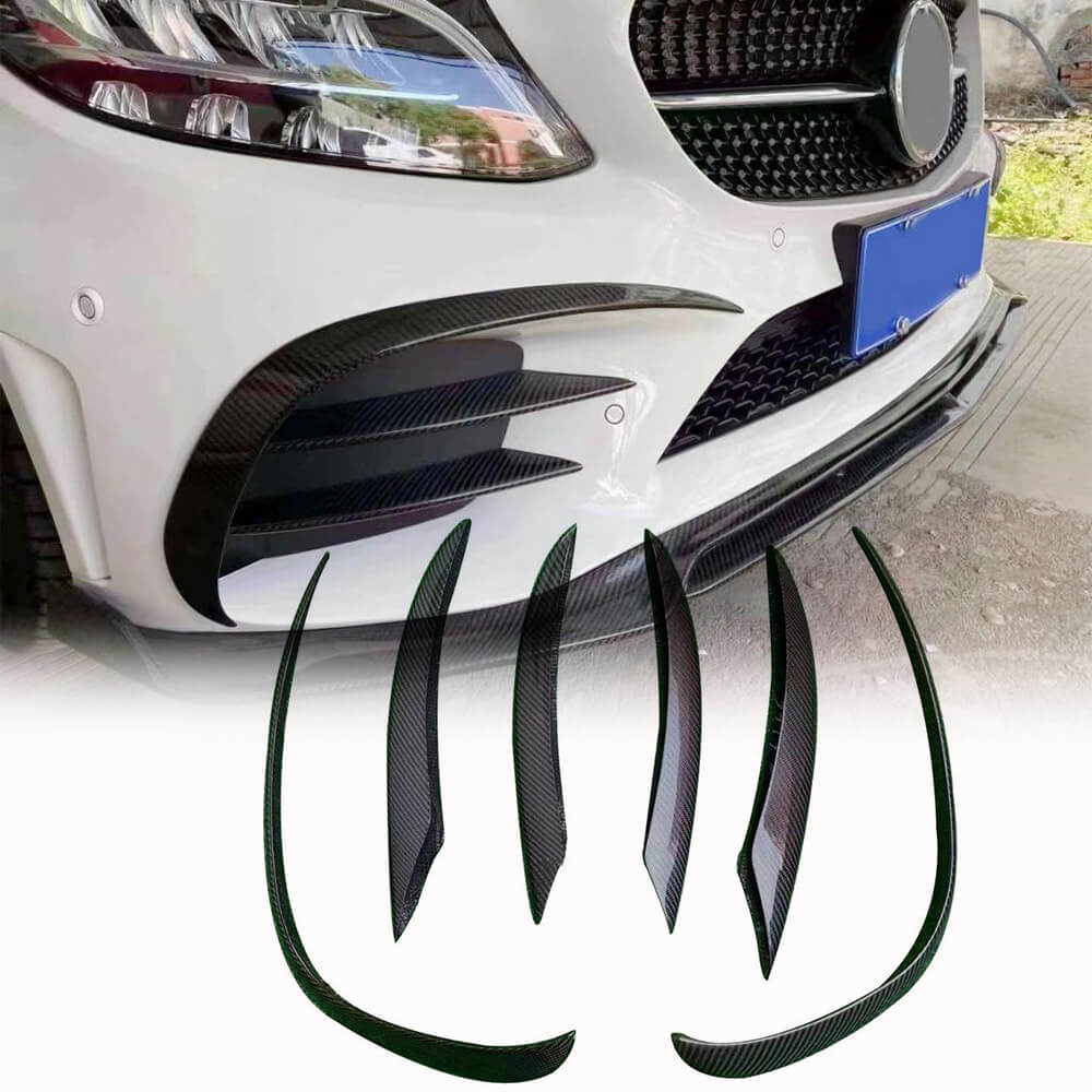 Mercedes Benz C Class W205 Sport Sedan 4-Door 2019-2021 Front Bumper Vents Carbon Fiber-Ahacarbon
