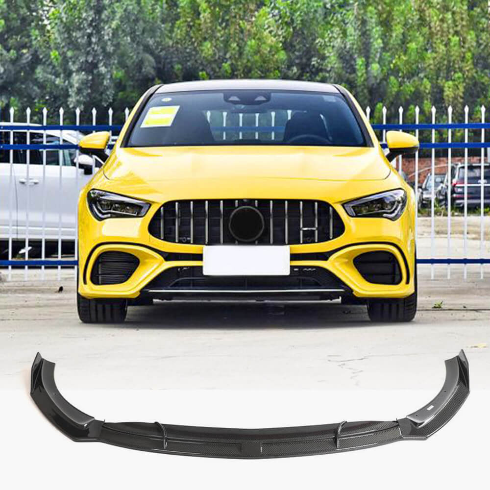 Mercedes Benz CLA45 AMG Sedan 4-Door 2020+ Front Bumper Lip Carbon Fiber-Ahacarbon