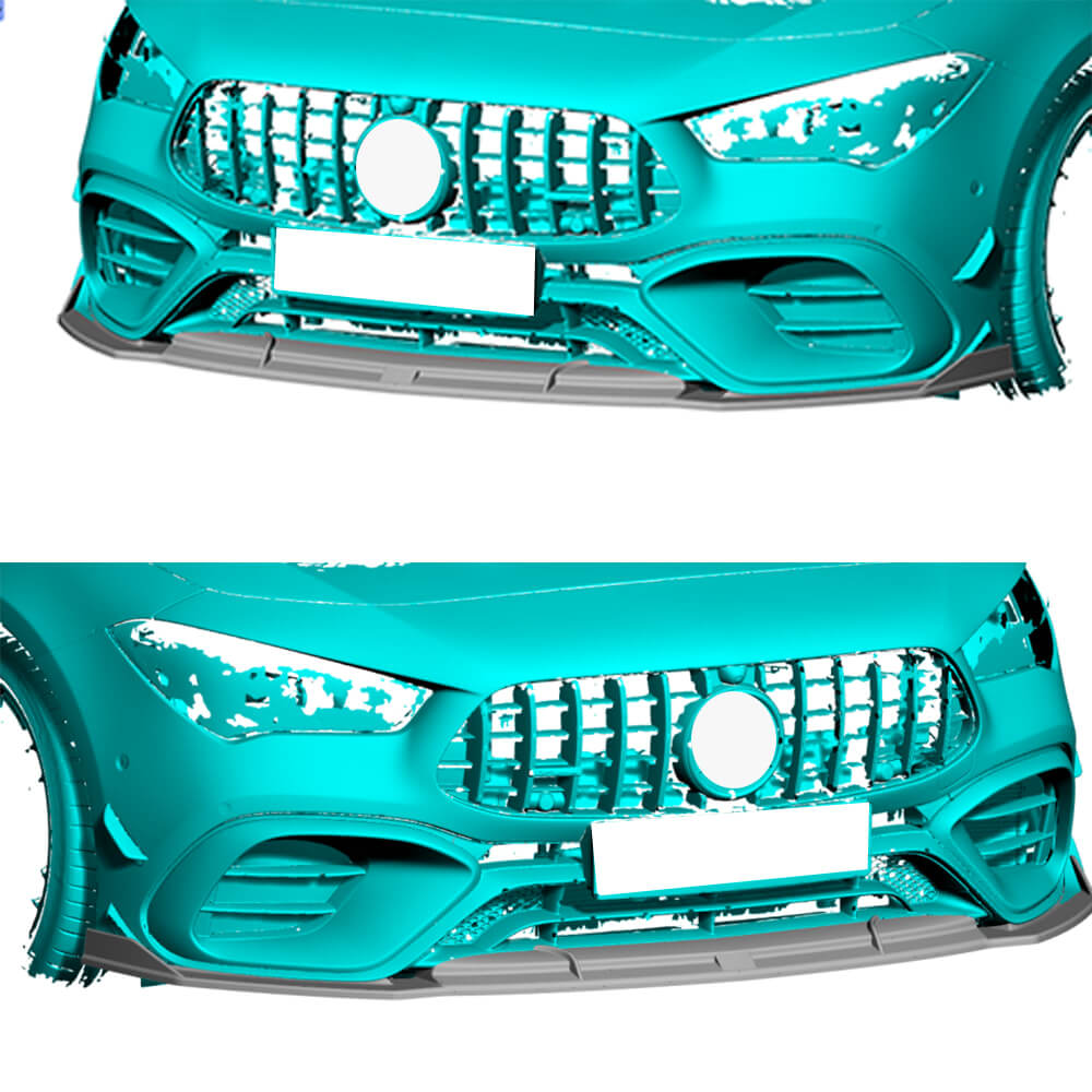 Mercedes Benz CLA45 AMG Sedan 4-Door 2020+ Front Bumper Lip Carbon Fiber-Ahacarbon