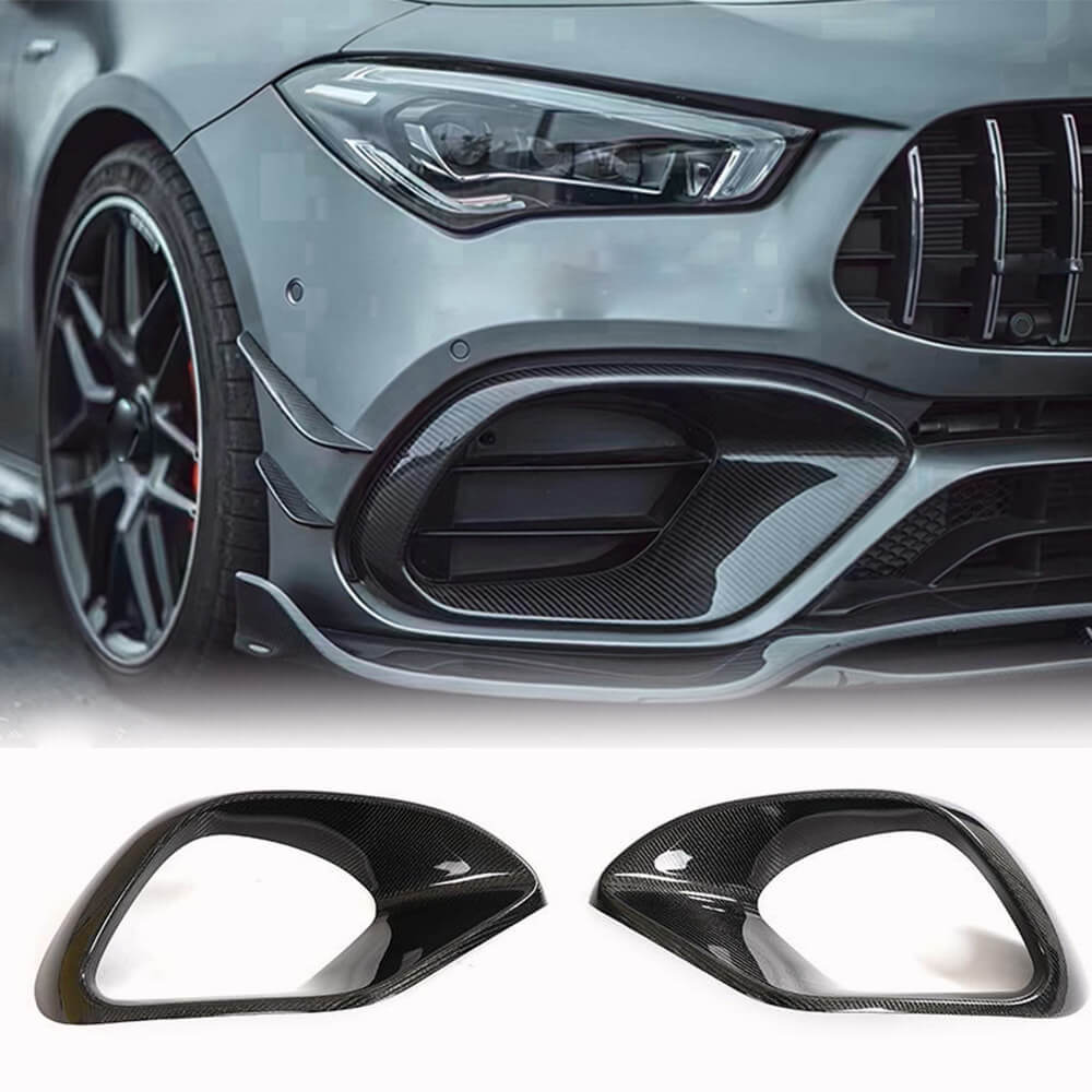 Mercedes Benz CLA45 AMG Sedan 4-Door 2020-2023 Front Bumper Vents Carbon Fiber-Ahacarbon