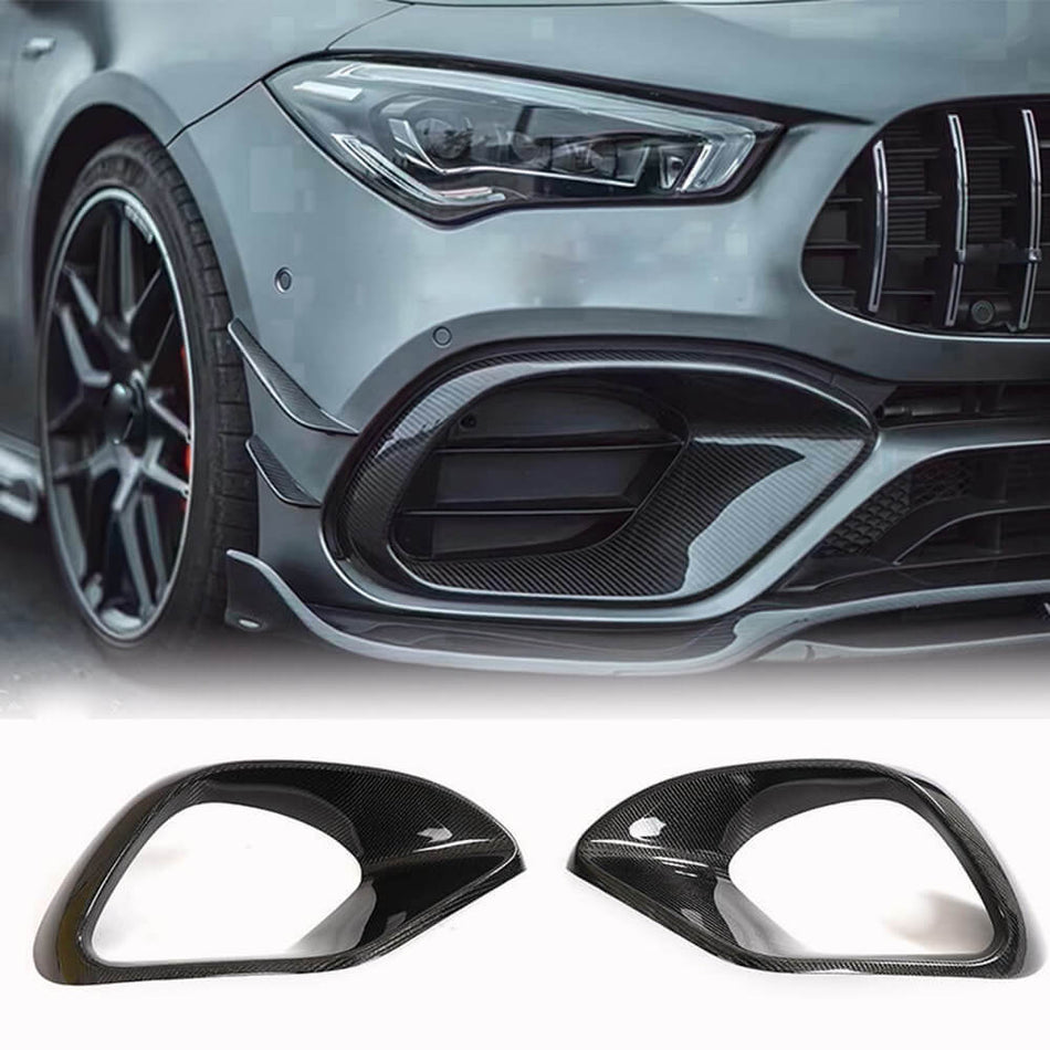 Mercedes Benz CLA45 AMG Sedan 4-Door 2020-2023 Front Bumper Vents Carbon Fiber-Ahacarbon
