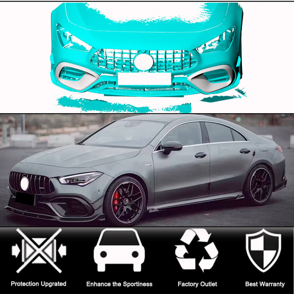 Mercedes Benz CLA45 AMG Sedan 4-Door 2020-2023 Front Bumper Vents Carbon Fiber-Ahacarbon