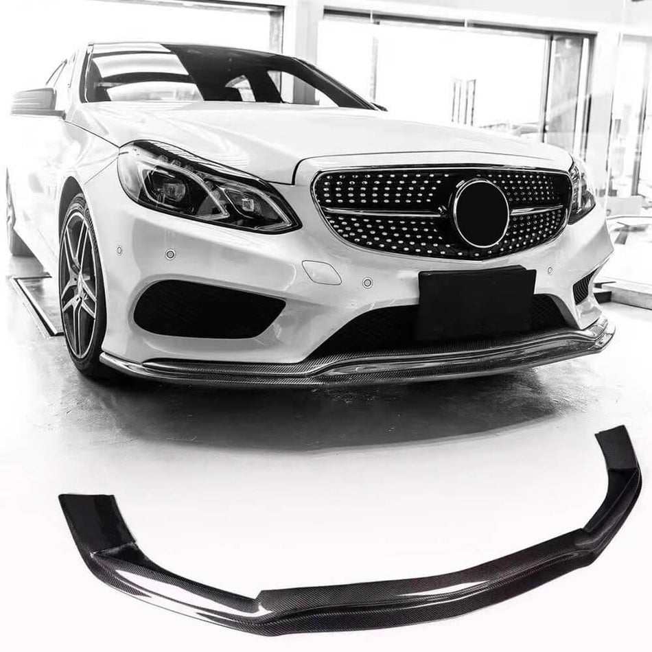 Mercedes Benz E Class W212 Sport Facelift 2013-2016 Front Bumper Lip Carbon Fiber-Ahacarbon