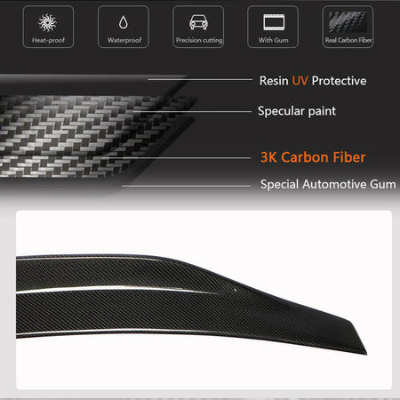 Mercedes Benz E Class (W207) C207 Coupe 2009-2016 Rear Trunk Spoiler Carbon Fiber-Ahacarbon
