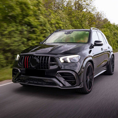 Mercedes Benz GLE Class GLE63 AMG 2021-2023 Front Bumper Lip Carbon Fiber-Ahacarbon
