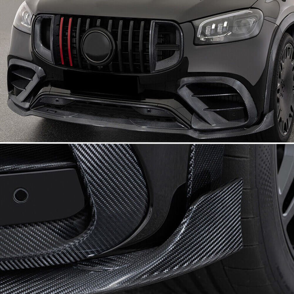 Mercedes Benz GLE Class GLE63 AMG 2021-2023 Front Bumper Lip Carbon Fiber-Ahacarbon