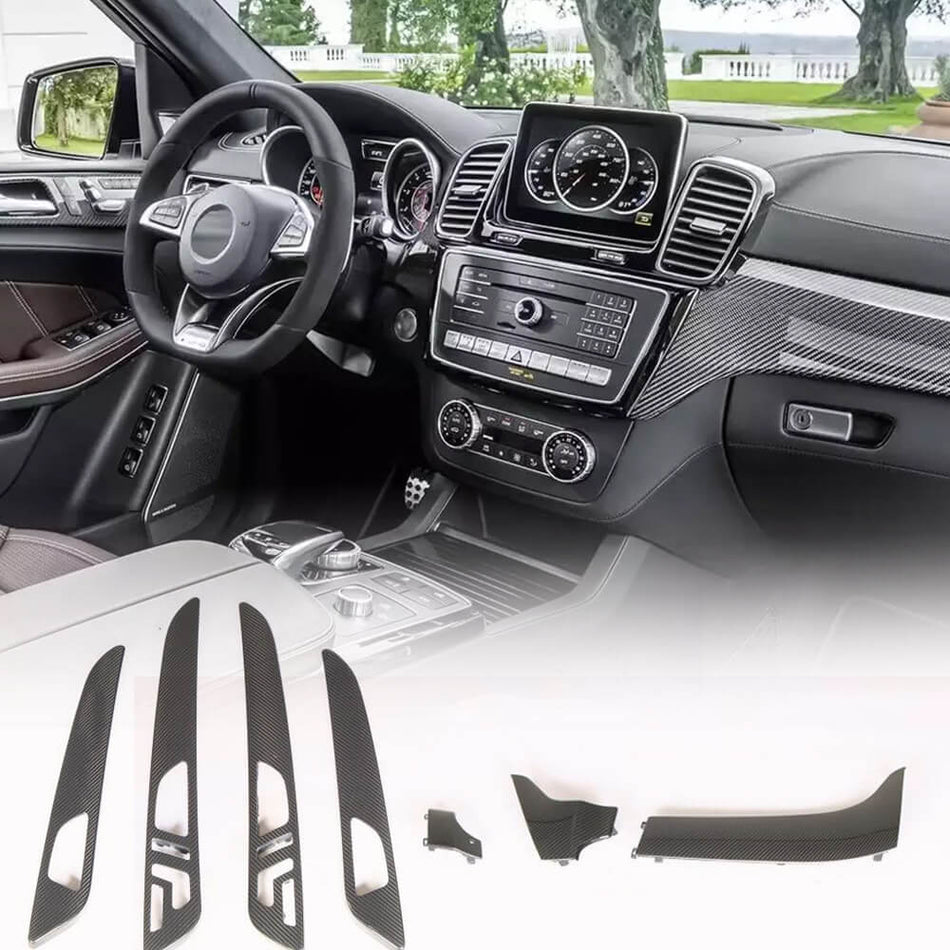 Mercedes Benz GLE Class C292 GLE43 GLE450 GLE63 AMG 2015-2019 Interior Dashboard Trims Carbon Fiber-Ahacarbon