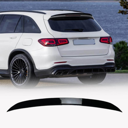 Mercedes Benz GLC X253 GLC200 GLC43 GLC63 AMG 2016-2022 Rear Roof Spoiler Glossy Black ABS-Ahacarbon