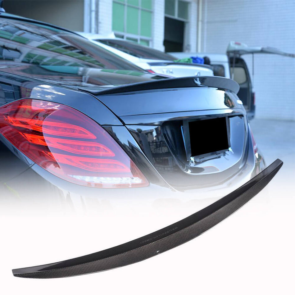 Mercedes Benz S Class W222 2014-2020 Rear Trunk Spoiler Carbon Fiber-Ahacarbon