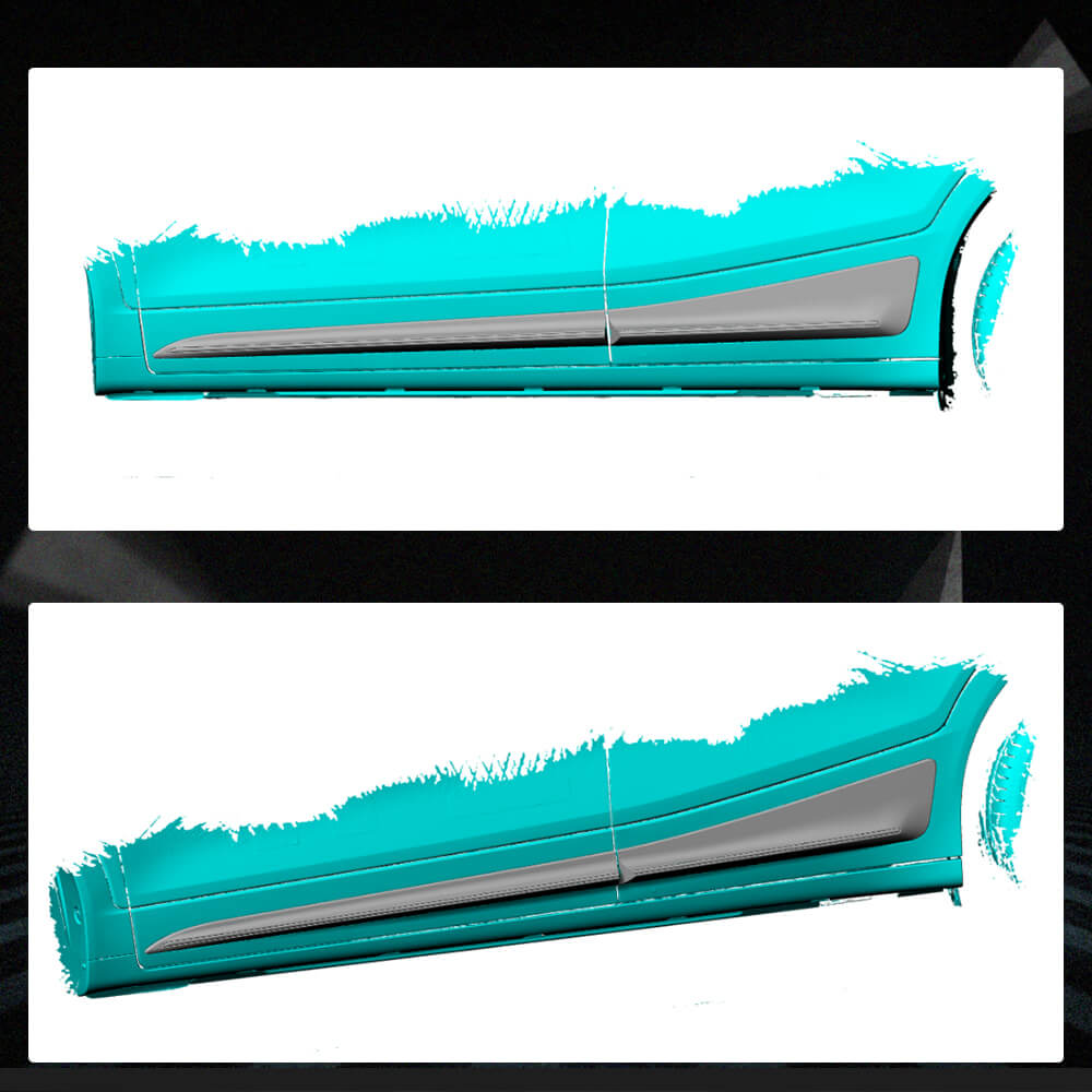 Mercedes Benz Smart 2022+ Side Skirts Carbon Fiber-Ahacarbon