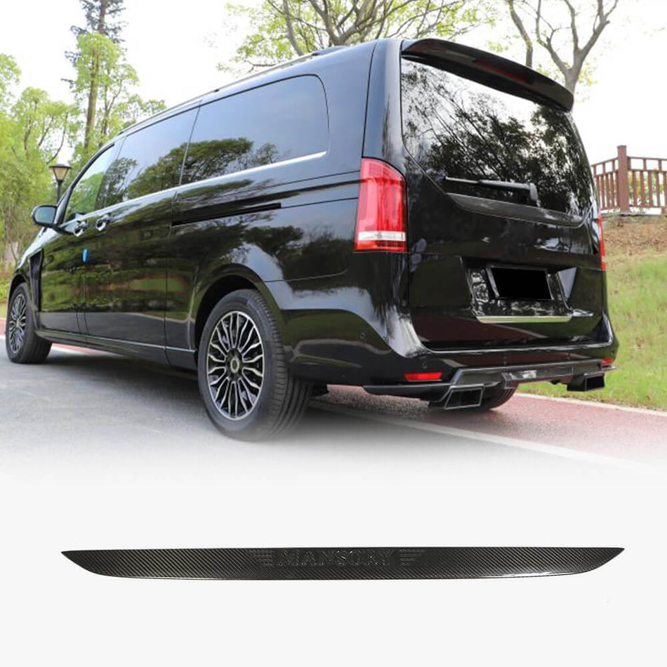 Mercedes Benz V Class W447 2018-2020 Rear Middle Spoiler Dry Carbon Fiber-Ahacarbon