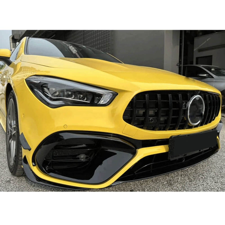 Mercedes Benz W118 C118 CLA45 AMG 2020-2022 Front Bumper Vents Glossy Black ABS-Ahacarbon