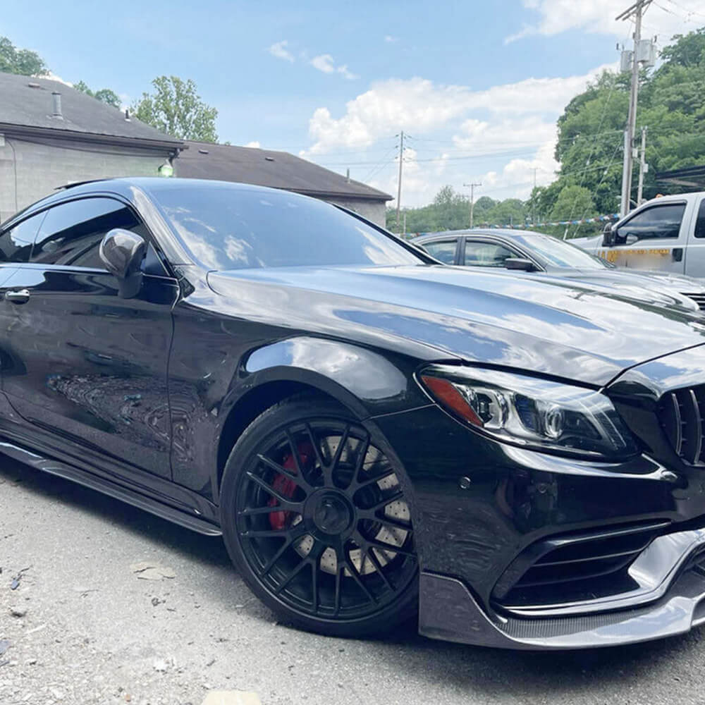 Mercedes Benz W205 C205 C43 C63 2015UP Side Skirts Carbon Fiber-Ahacarbon
