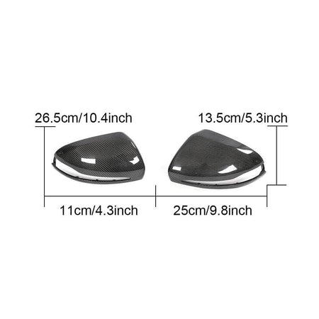 Mercedes Benz W205 W213 W222 Mirror Cover Caps Replacement Style Pair LHD Carbon Fiber-Ahacarbon