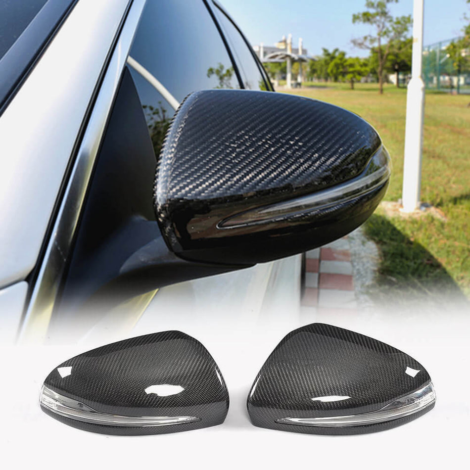 Mercedes Benz W205 W222 2014-2019 Mirror Covers LHD Carbon Fiber-Ahacarbon