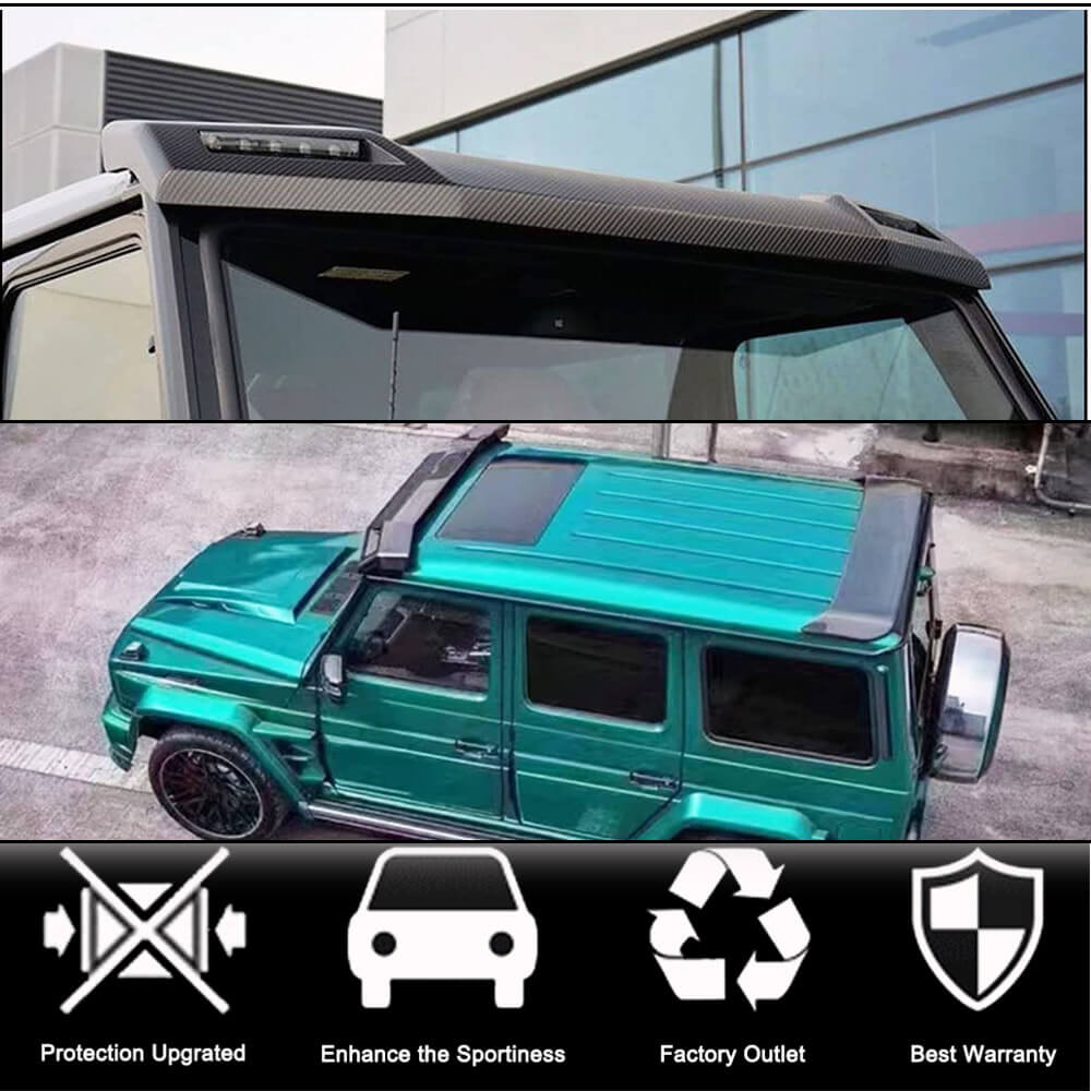 Mercedes Benz W463 2014-2018 Front Roof Spoiler With LED light Carbon Fiber-Ahacarbon