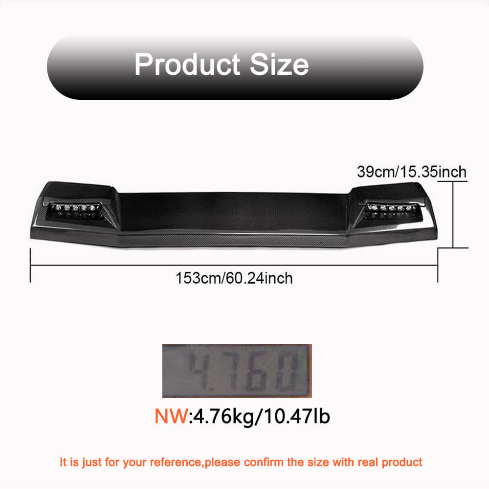 Mercedes Benz W463 2014-2018 Front Roof Spoiler With LED light Carbon Fiber-Ahacarbon