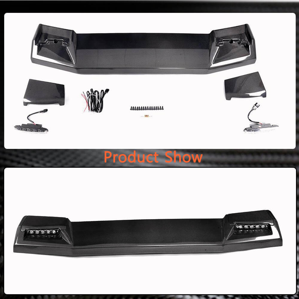 Mercedes Benz W463 2014-2018 Front Roof Spoiler With LED light Carbon Fiber-Ahacarbon
