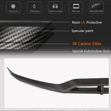 Mercedes Benz X253 GLC300 GLC300e Sport 2020UP Front Bumper Lip Carbon Fiber-Ahacarbon