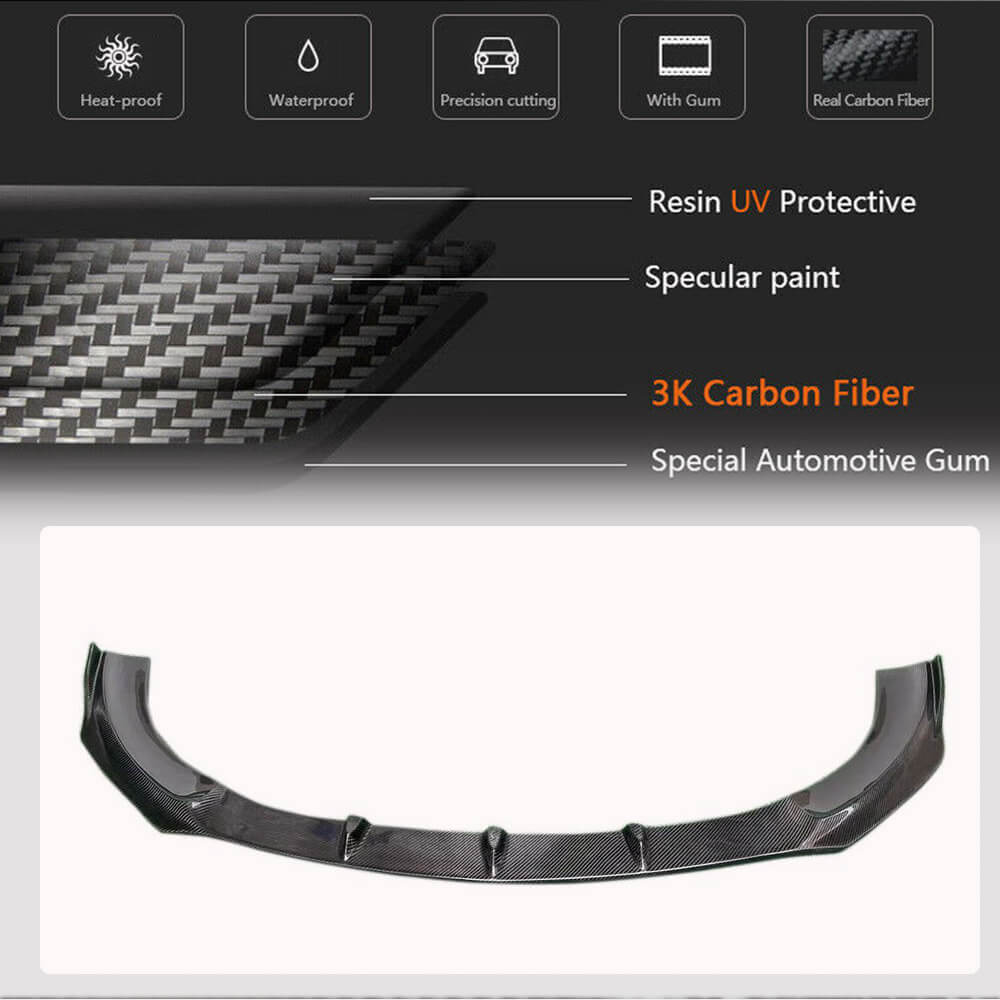 Mercedes Benz (W118) C118 CLA200 CLA250 Sedan 4-Door 20-22 Front Bumper Lip Carbon Fiber-Ahacarbon