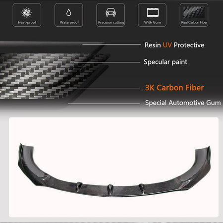 Mercedes Benz (W118) C118 CLA200 CLA250 Sedan 4-Door 20-22 Front Bumper Lip Carbon Fiber-Ahacarbon