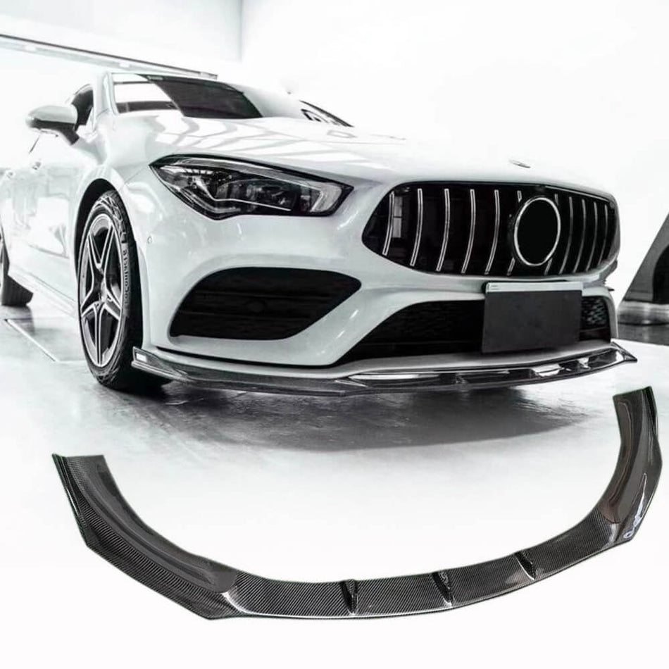 Mercedes Benz (W118) C118 CLA200 CLA250 Sedan 4-Door 20-22 Front Bumper Lip Carbon Fiber-Ahacarbon