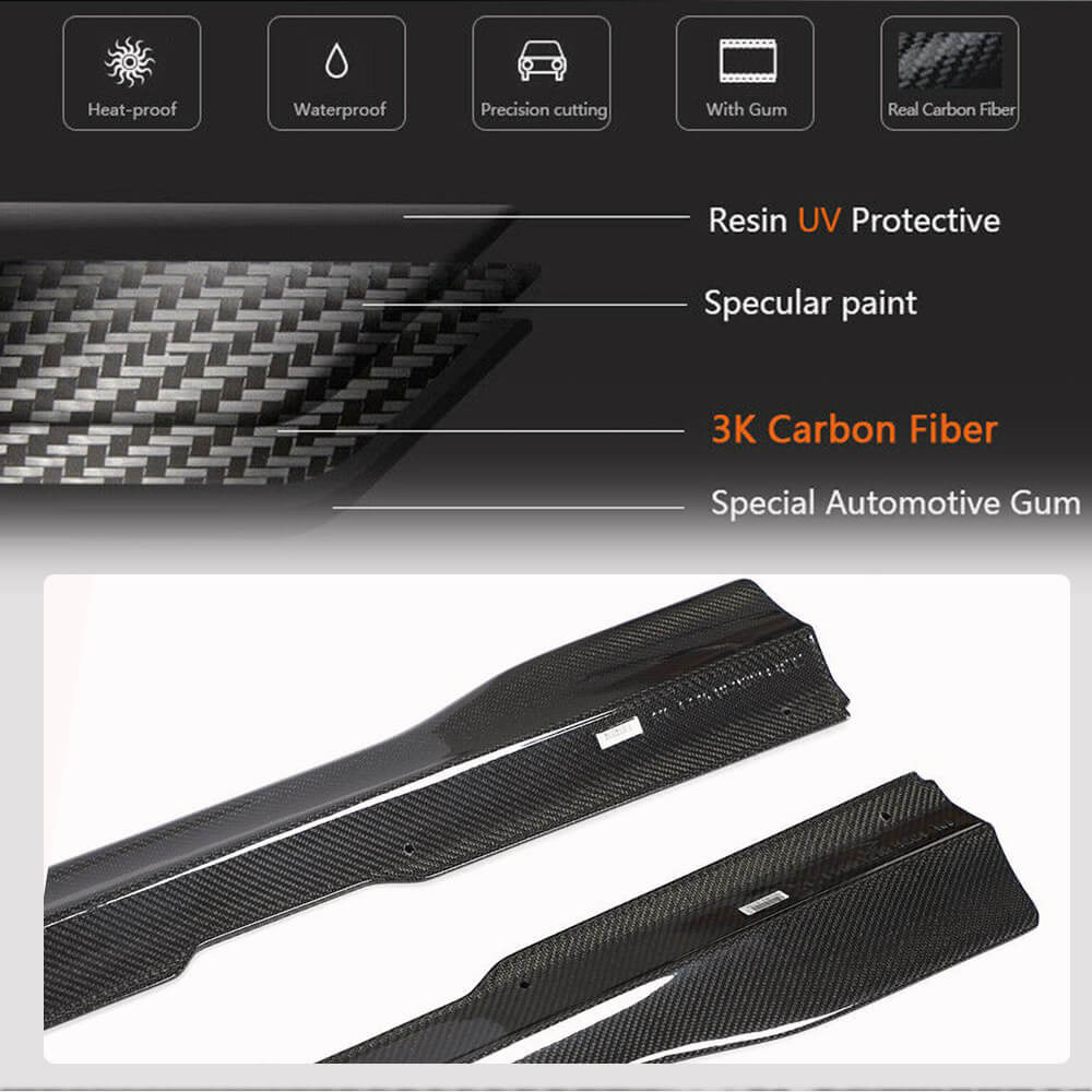 Mercedes W213 E43 E53 E63 AMG Sedan 2017-2020 Side Skirts Carbon Fiber-Ahacarbon
