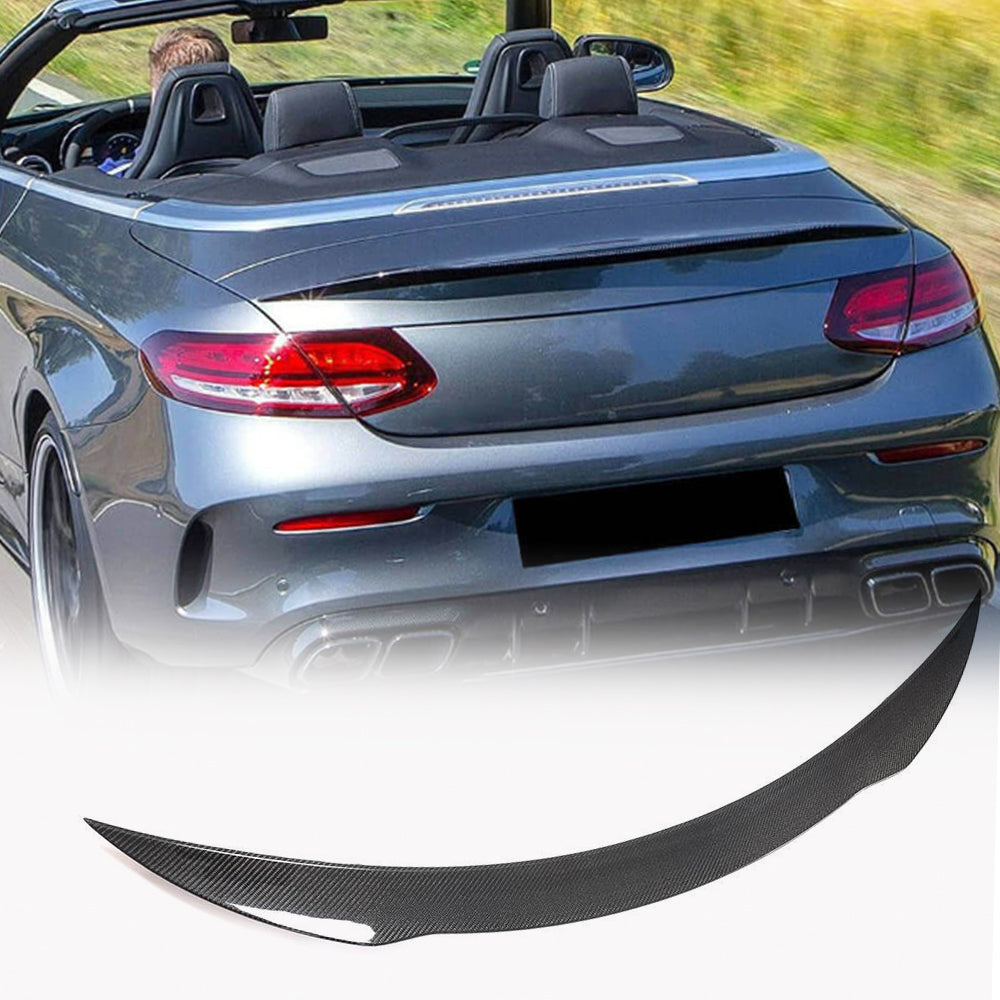 Mercedes Benz (W205) A205 Convertible 2015-2021 Rear Trunk Spoiler Carbon Fiber/FRP-Ahacarbon