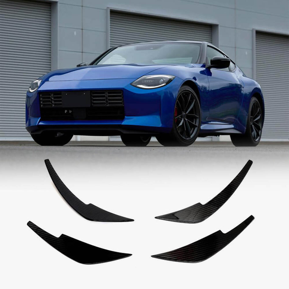 Nissan 400Z 2023+ Front Bumper Splitters Carbon Fiber-Ahacarbon