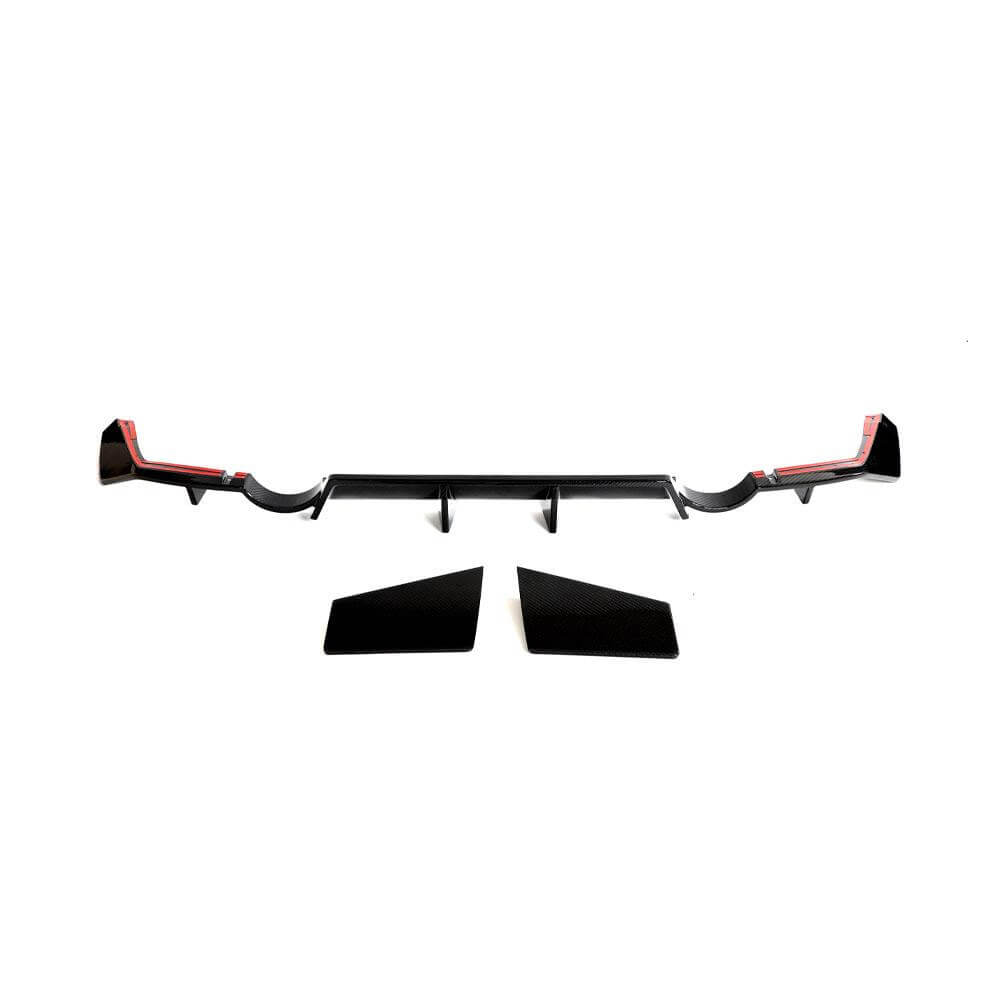 For Nissan 400Z Dry Carbon Fiber Add-on Rear Bumper Diffuser Body Kit-Ahacarbon