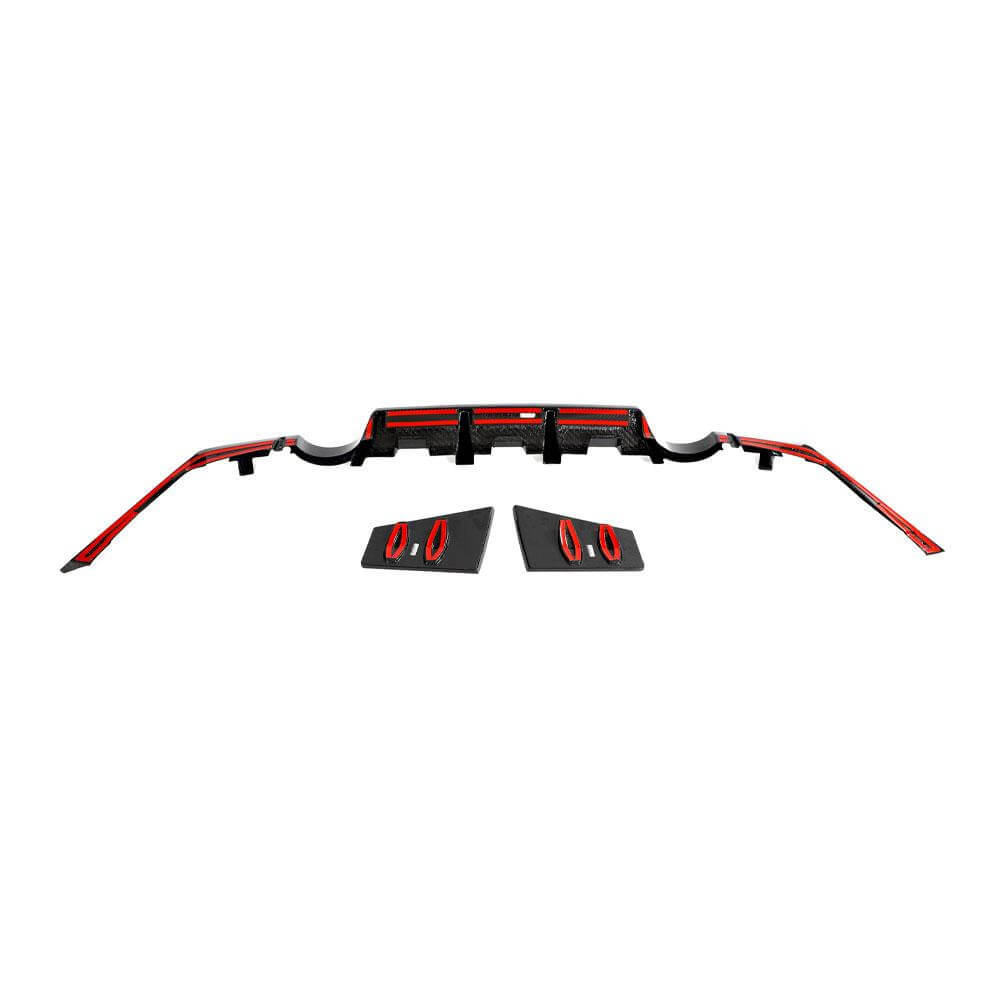 For Nissan 400Z Dry Carbon Fiber Add-on Rear Bumper Diffuser Body Kit-Ahacarbon