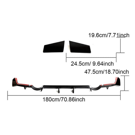 For Nissan 400Z Dry Carbon Fiber Add-on Rear Bumper Diffuser Body Kit-Ahacarbon