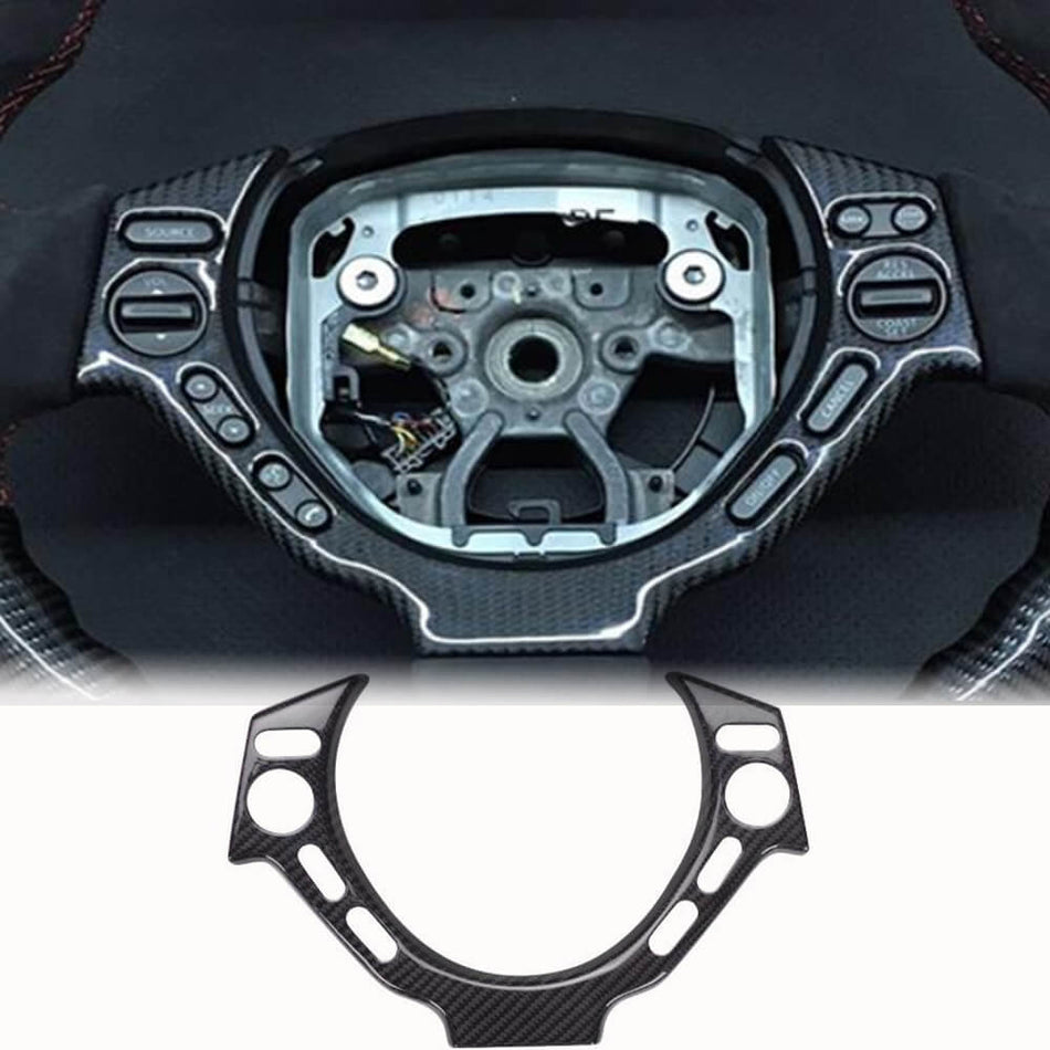 Nissan GTR Coupe 2-Door 2009-2015 Steering Wheel Covers Carbon Fiber-Ahacarbon