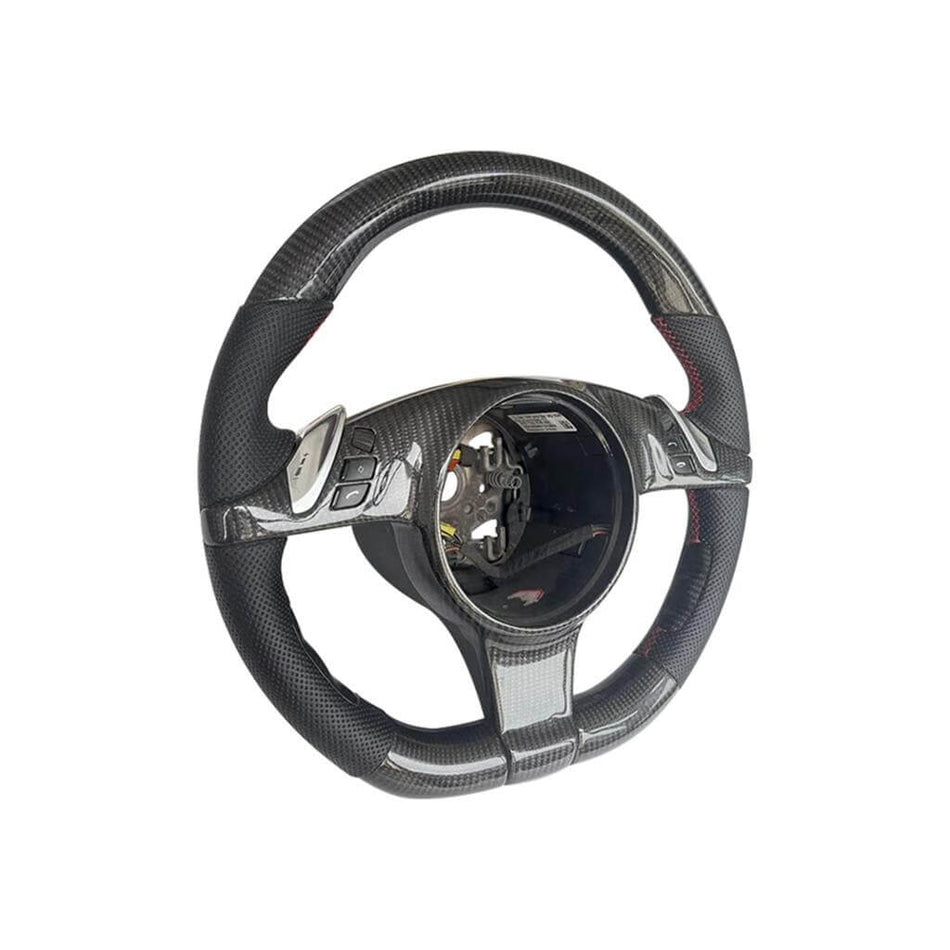 Porsche 911/718/991 2011-2014 Steering Wheel Covers Carbon Fiber-Ahacarbon