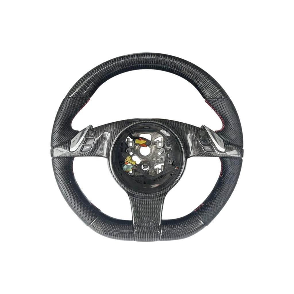 Porsche 911/718/991 2011-2014 Steering Wheel Covers Carbon Fiber-Ahacarbon