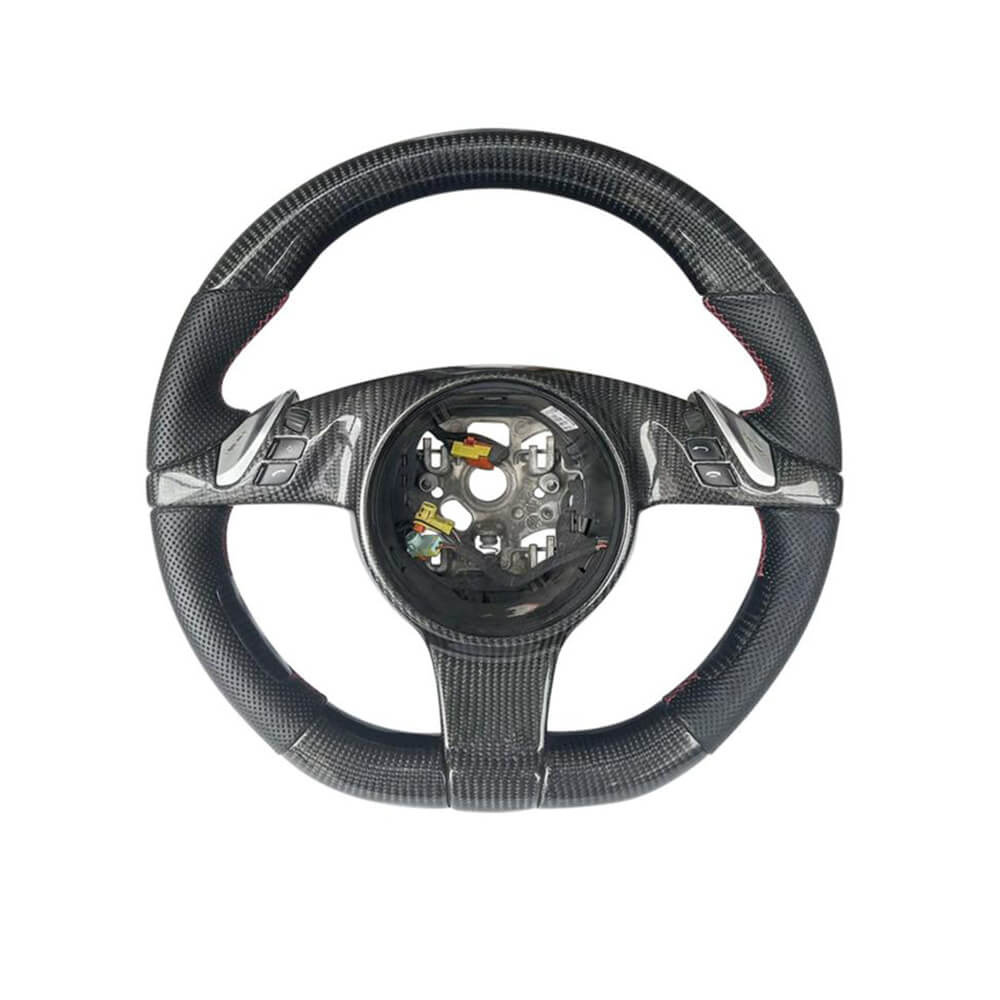Porsche 911/718/991 2011-2014 Steering Wheel Covers Carbon Fiber-Ahacarbon