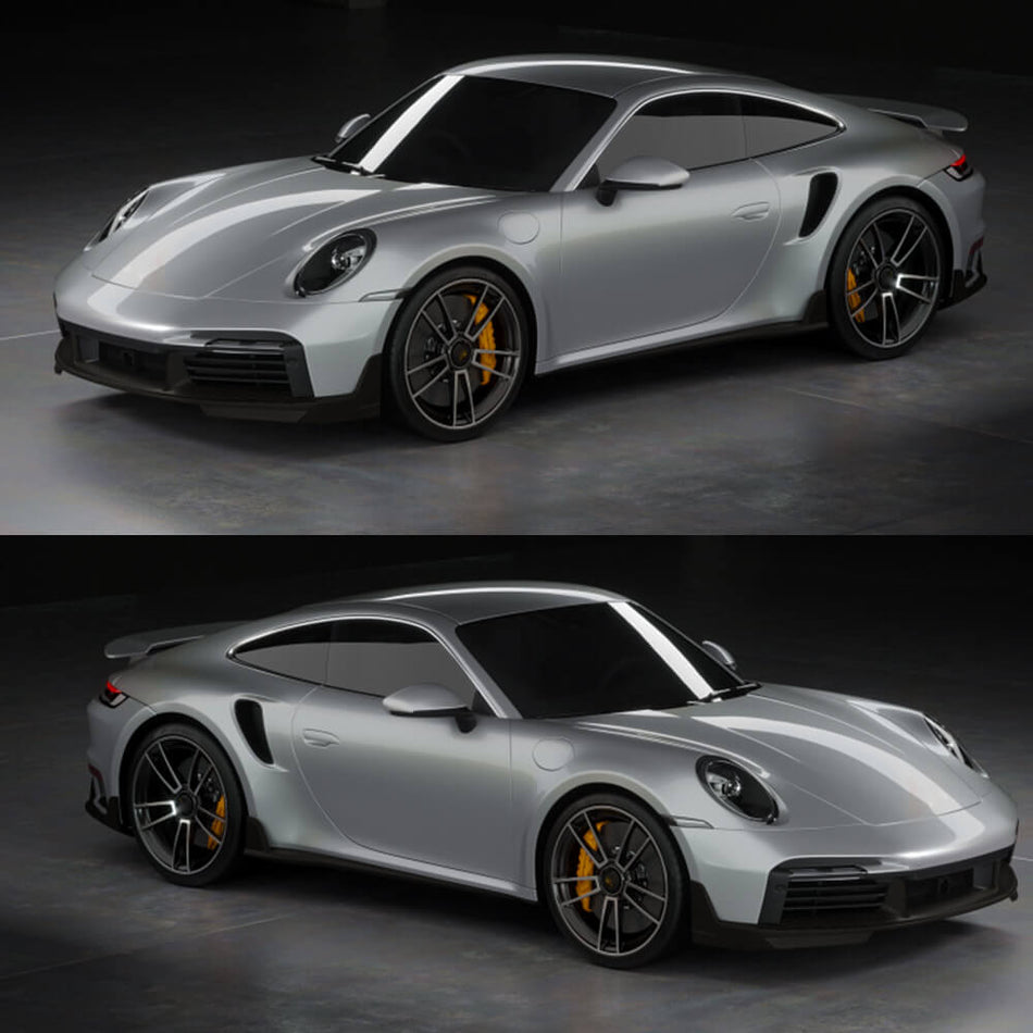 Porsche 911 992 Turbo S 2019-2023 Front Bumper Lip Dry Carbon Fiber-Ahacarbon