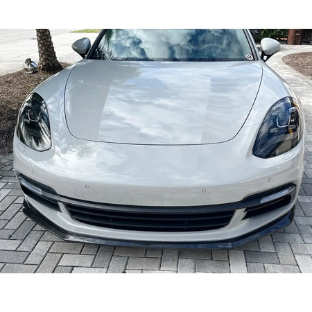 Porsche Panamera 971 2017-2019 Front Bumper Lip Carbon Fiber-Ahacarbon