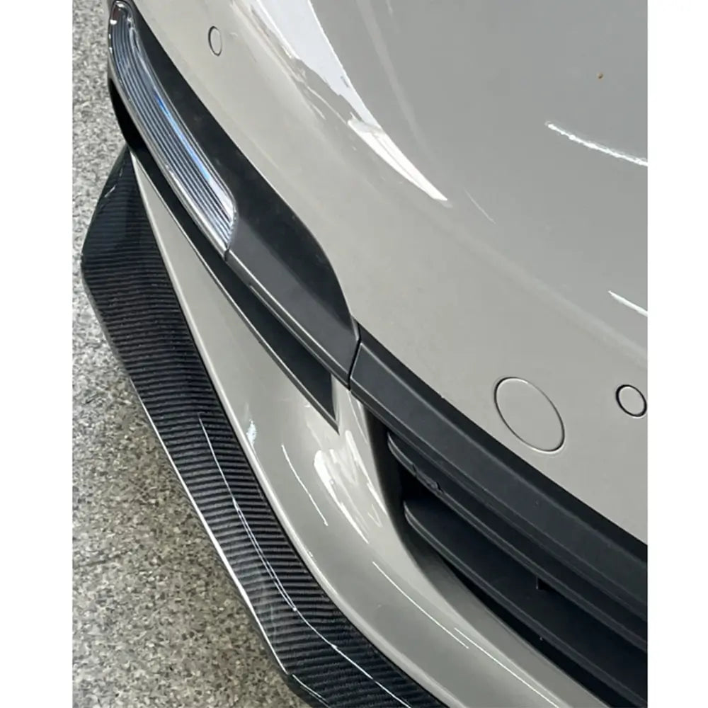Porsche Panamera 971 2017-2019 Front Bumper Lip Carbon Fiber-Ahacarbon
