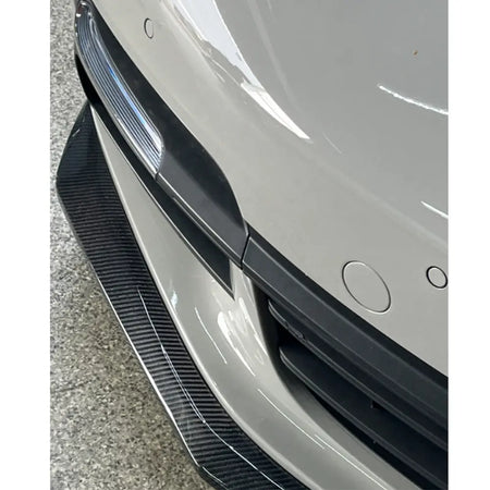 Porsche Panamera 971 2017-2019 Front Bumper Lip Carbon Fiber-Ahacarbon