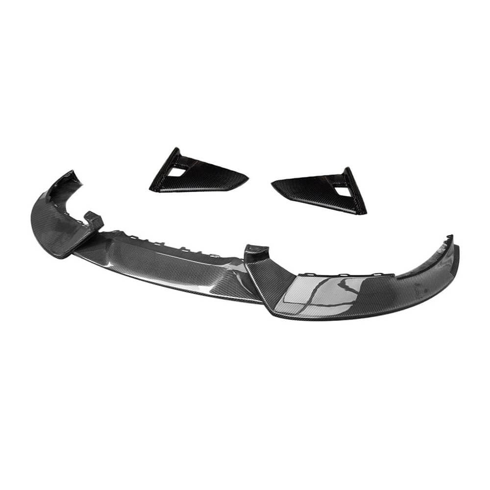 Porsche Taycan Turbo S 9J1 Sedan 2019-2024 Front Bumper Lip Carbon Fiber-Ahacarbon