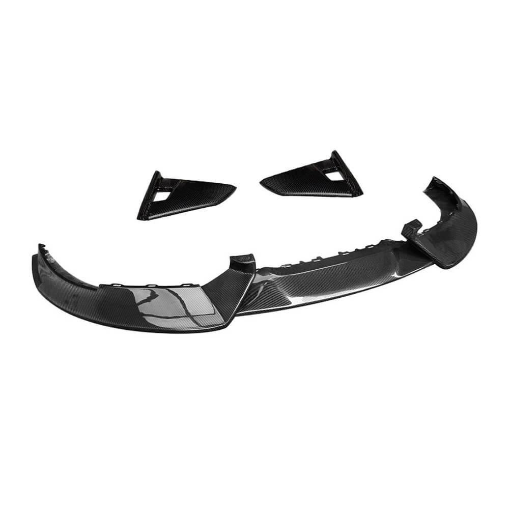 Porsche Taycan Turbo S 9J1 Sedan 2019-2024 Front Bumper Lip Carbon Fiber-Ahacarbon