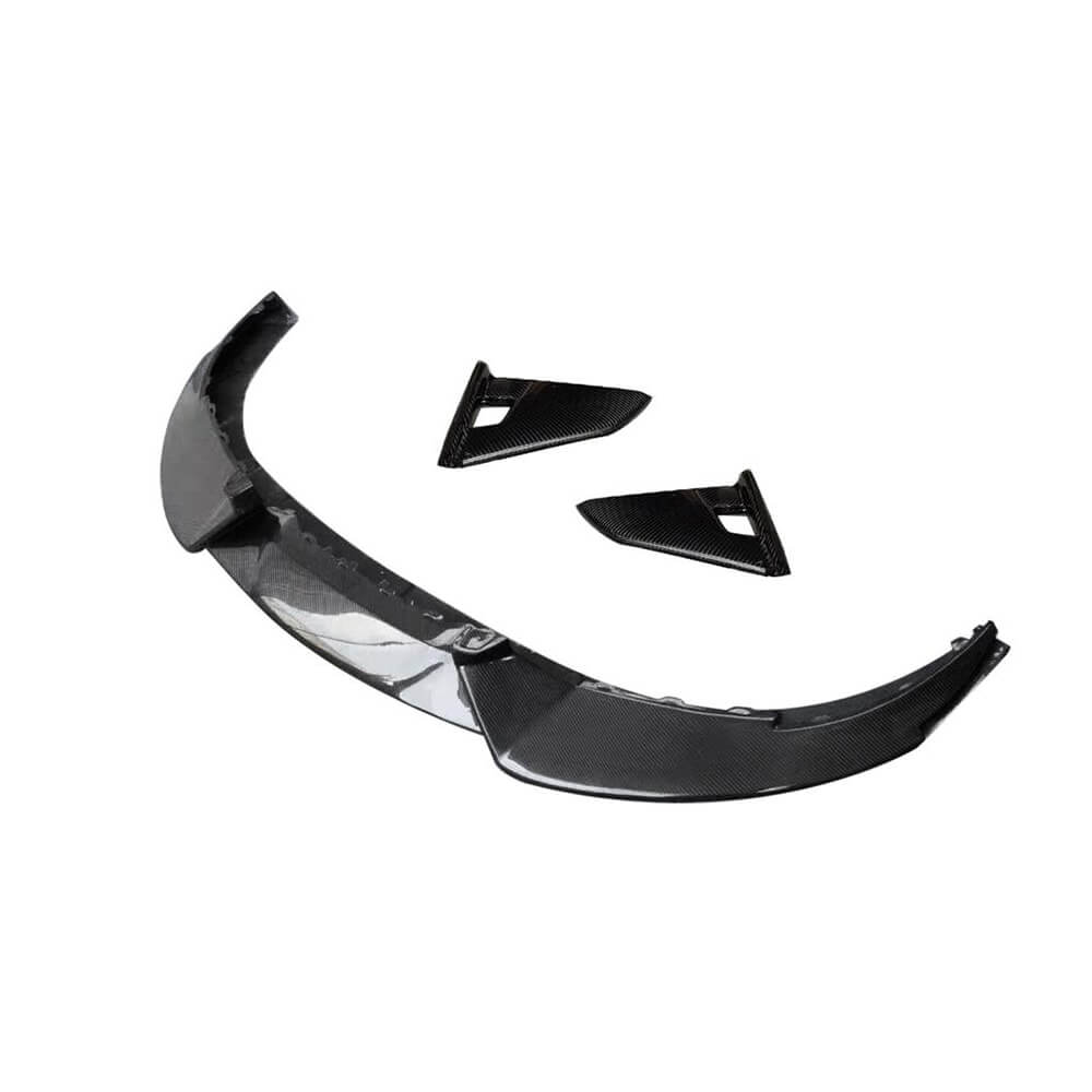 Porsche Taycan Turbo S 9J1 Sedan 2019-2024 Front Bumper Lip Carbon Fiber-Ahacarbon