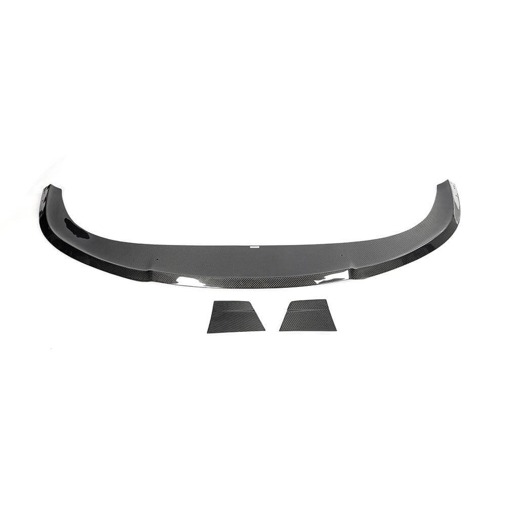 Porsche Taycan 9J1 Sedan 2019-2024 Front Bumper Lip Carbon Fiber-Ahacarbon