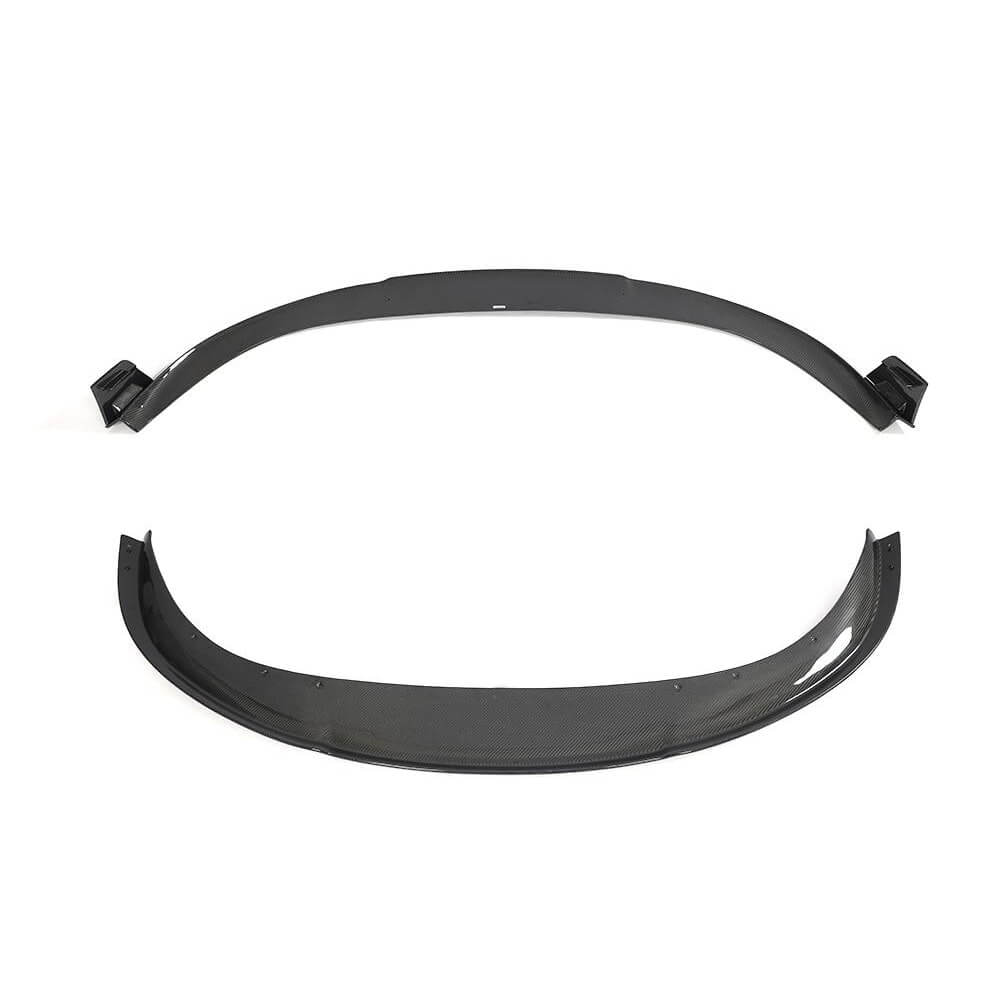 Porsche Taycan 9J1 Sedan 2019-2024 Front Bumper Lip Carbon Fiber-Ahacarbon